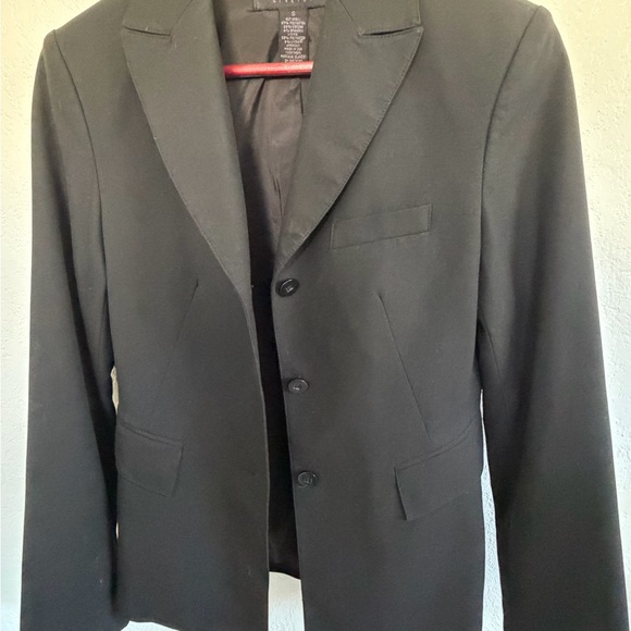 The Limited Stretch Black Blazer Size S Fitted Career Jacket 3 Button Tailored - Picture 3 of 15